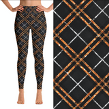 Orange Plaid Leggings